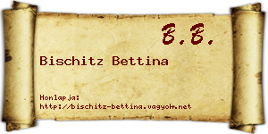 Bischitz Bettina névjegykártya